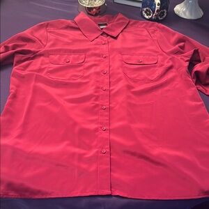 Vibrant Pink Button-Up Shirt